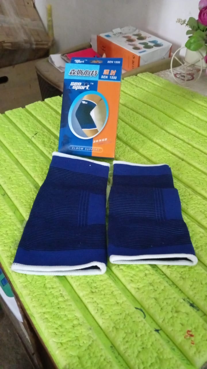 Adjustable Elbow Strap Compression Sleeves Supporter (1 Pair / With Color Box) - TezCart