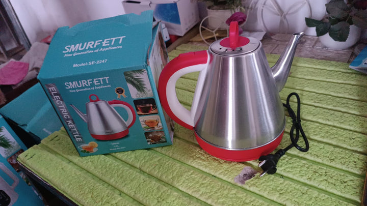 Stainless steel large capacity electric kettle (1500W / 1.5 Ltr.) - TezCart