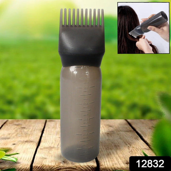 Comb Applicator Bottle, Hair Oil Applicator Bottle for Hair Dye Bottle Applicator Brush with Graduated Scale, Professional Brush Applicator Comb Hairdressing Coloring Styling Tool (1 Pc) Your Brand
