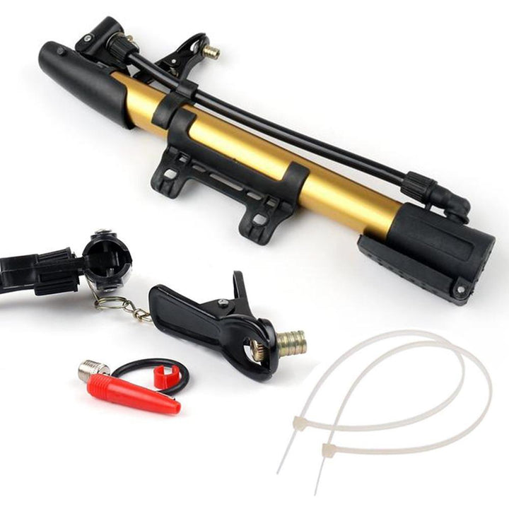 Aluminum Mini Bicycle Air Pump (Multicolor) Your Brand