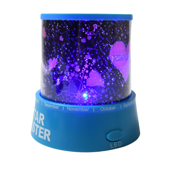 LED Projector Night Light Amazing Lamp, 3 Battery operated lamps, Rotation With the music Function, Master for Kids Bedroom Home Decoration Night Romantic Gift (Battery Not Included / 1 pc) Your Brand