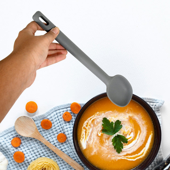 Multipurpose Silicone Spoon, Silicone Basting Spoon Non-Stick Kitchen Utensils Household Gadgets Heat-Resistant Non Stick Spoons Kitchen Cookware Items For Cooking and Baking (6 Pcs Set) Your Brand