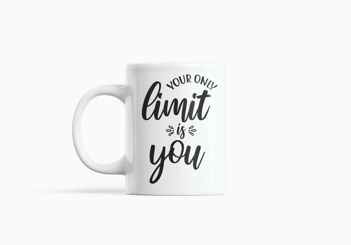 Your Only Limit Is You Printed Mug by Monkey Marvel | Motivational Quote | Premium Ceramic | Perfect Gift for Dreamers & Go-Getters MONKEY MARVELS