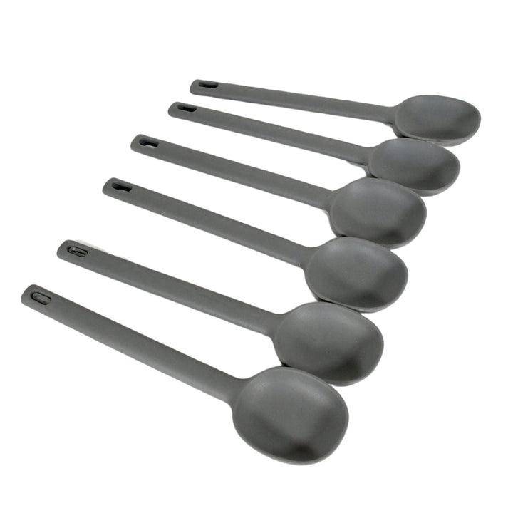 Multipurpose Silicone Spoon, Silicone Basting Spoon Non-Stick Kitchen Utensils Household Gadgets Heat-Resistant Non Stick Spoons Kitchen Cookware Items For Cooking and Baking (6 Pcs Set) Your Brand
