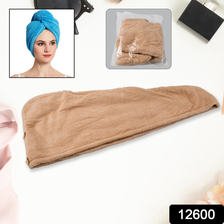 Microfiber Hair Wrap Towel Cap, Quick Turban Hair-Drying Absorbent Microfiber Towel / Dry Shower Caps (1 Pc) Your Brand