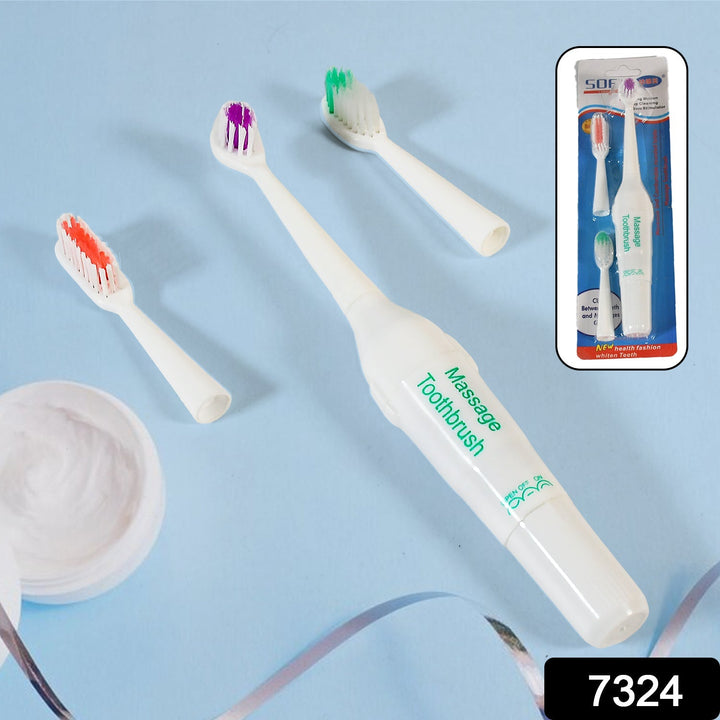 ELECTRIC TOOTHBRUSH FOR ADULTS AND TEENS, ELECTRIC TOOTHBRUSH BATTERY OPERATED DEEP CLEANSING TOOTHBRUSH (Battery Not included) - TezCart
