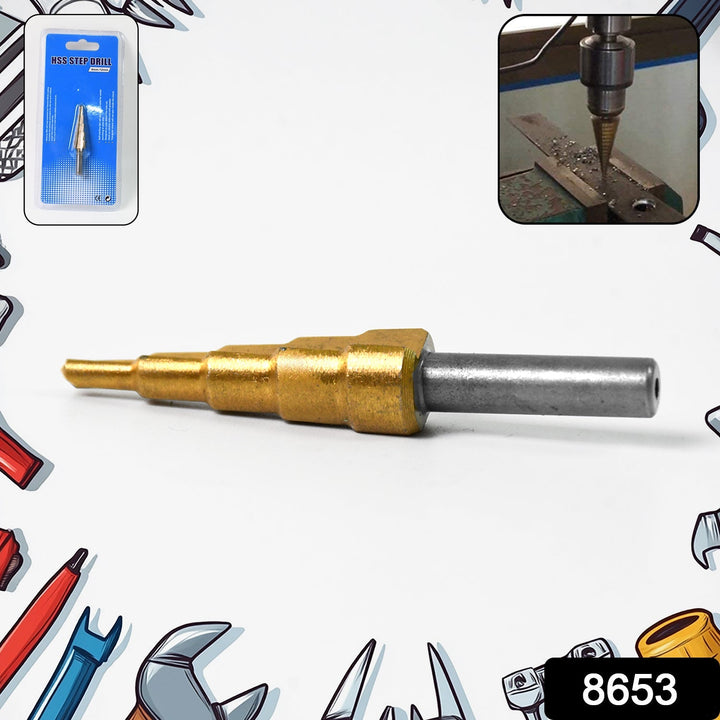 Step Drill Bit for Metal, High-Speed Steel Step Drill Bit (1 pc / 4-12 MM) Your Brand