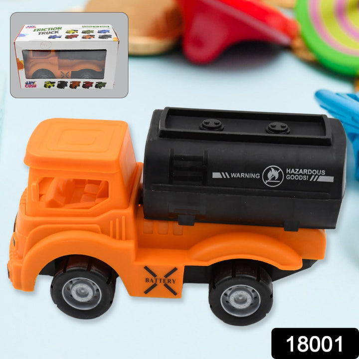 Tanker Truck Toys for Kids, friction power Vehicles Toy Truck, Plastic Truck, Friction Power Toy Trucks For Boys Girls, & Kids (1 Pc / Mix Color) Your Brand
