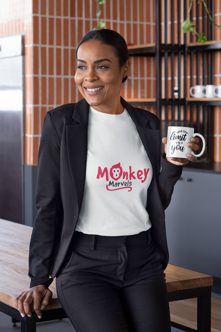 Your Only Limit Is You Printed Mug by Monkey Marvel | Motivational Quote | Premium Ceramic | Perfect Gift for Dreamers & Go-Getters MONKEY MARVELS