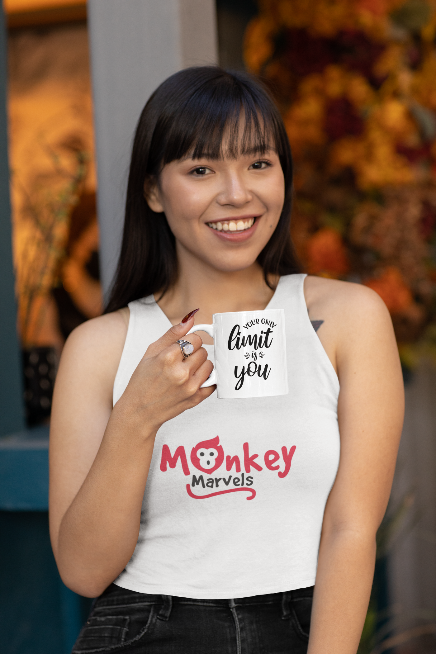 Your Only Limit Is You Printed Mug by Monkey Marvel | Motivational Quote | Premium Ceramic | Perfect Gift for Dreamers & Go-Getters MONKEY MARVELS