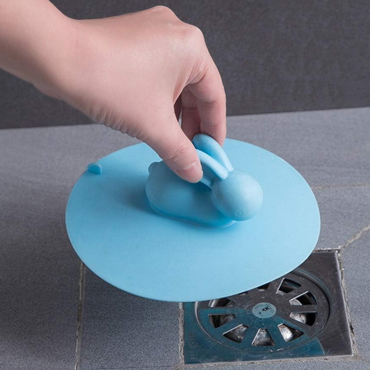 Drain Cover, Water Stopper, Tank Stopper, Rabbit Silicone, Odor Resistant, Drain Lid Shower Drain Cover Shower Plughole Cover Sink Strainer Silicone Bath Drain Cover Kitchen Sink Accessories Bathtub Kitchen Bathroom (1 Pc ) Your Brand