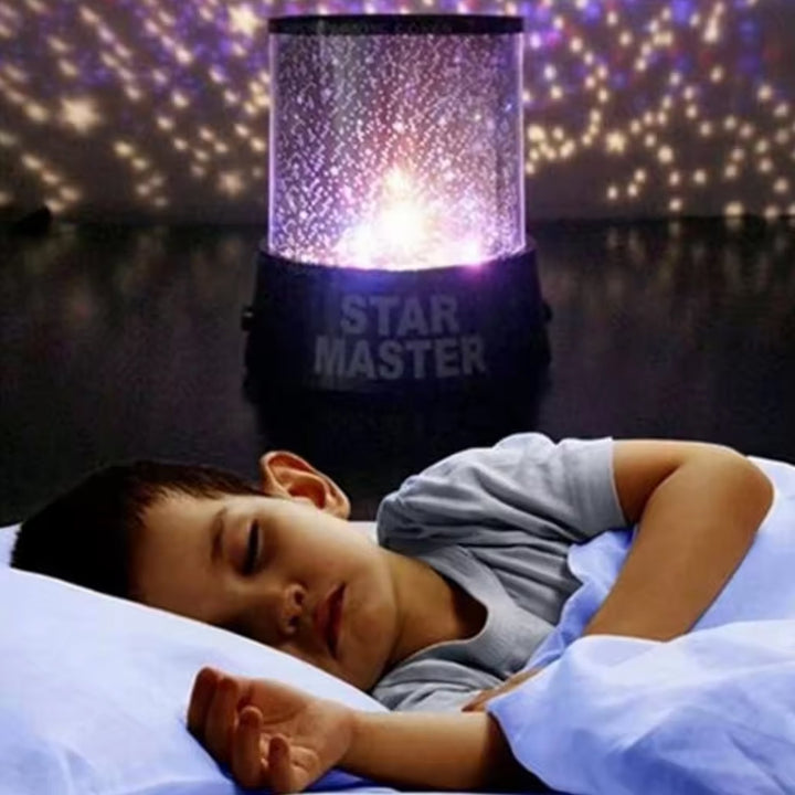 LED Projector Night Light Amazing Lamp, 3 Battery operated lamps, Rotation With the music Function, Master for Kids Bedroom Home Decoration Night Romantic Gift (Battery Not Included / 1 pc) Your Brand